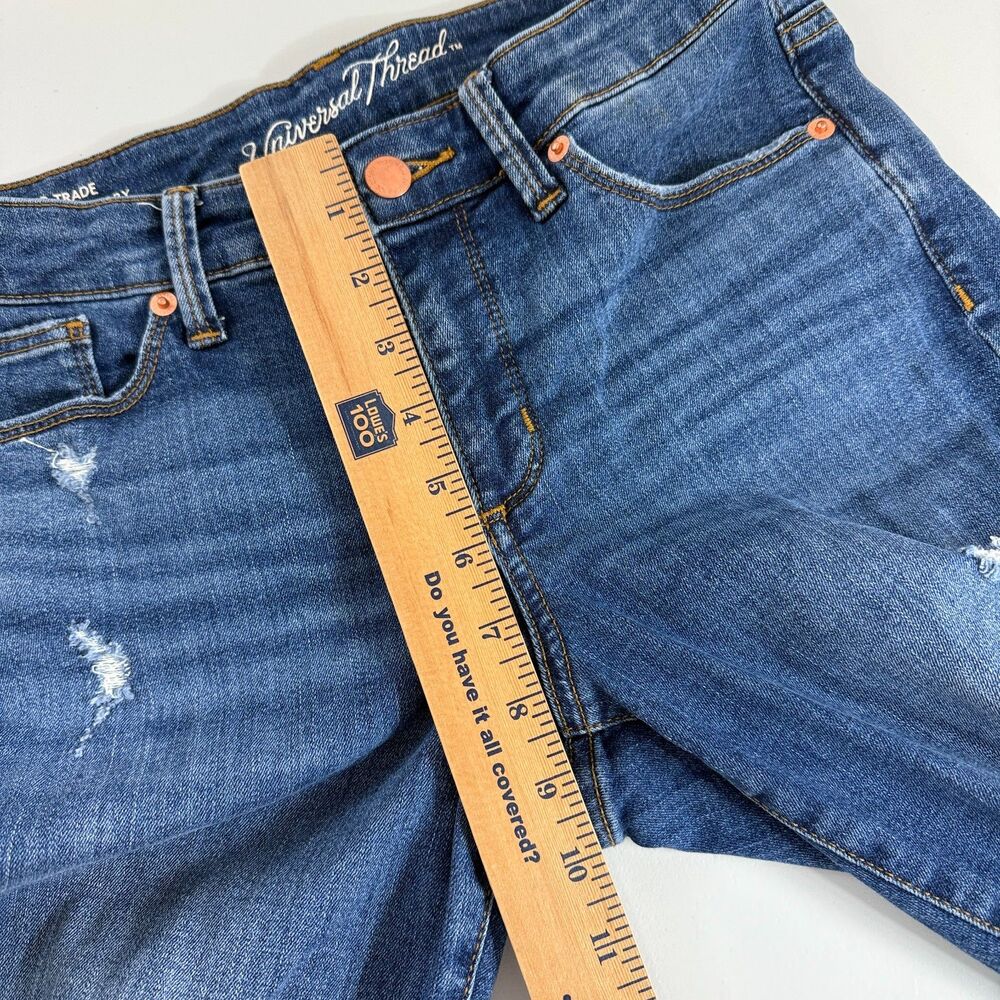 Universal Thread Women's Mid Rise Skinny Jeans Distressed Size 2 / 26 R - Picture 10 of 12